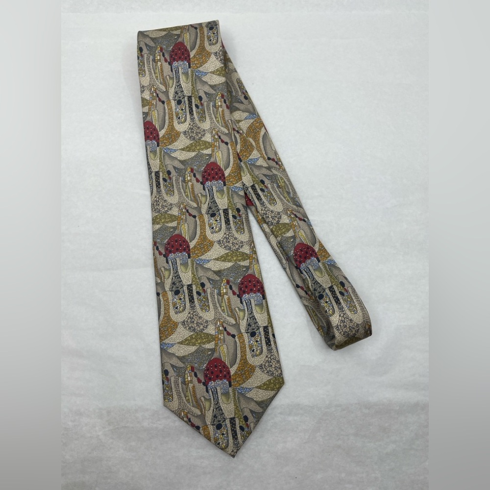 Stunning Silk Tie With Design By Antoni Gaudi Art Necktie Barcelona